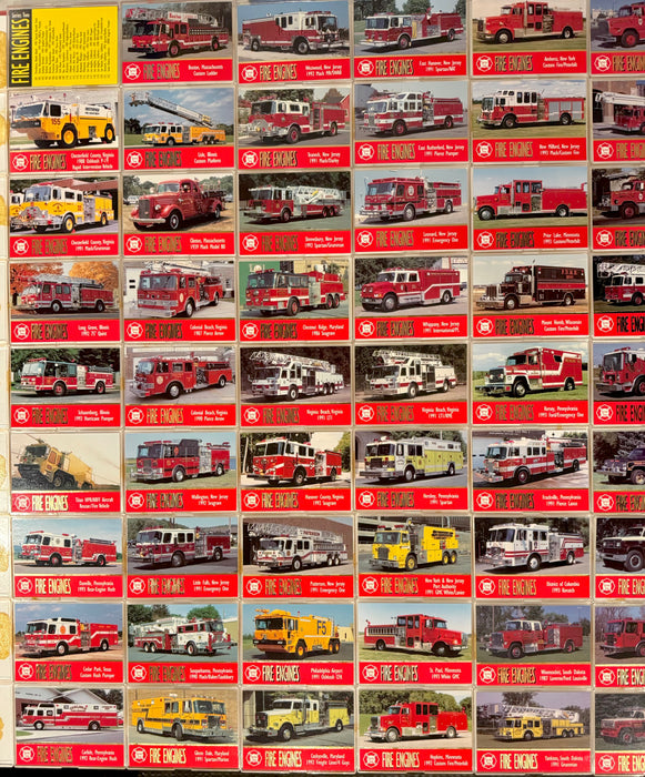 1993 Bon Air Fire Engines Series 2 Trading Card Set of 100 Cards Chicago FD NYFD - TvMovieCards.com