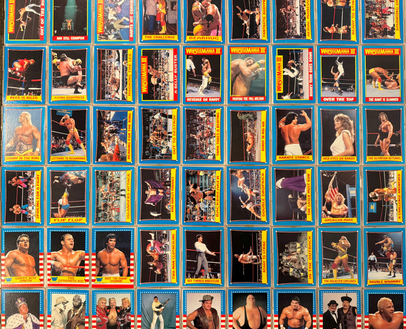 1987 WWF Pro Wrestling Wrestle Mania III Complete Trading Card Set 75/75 - TvMovieCards.com