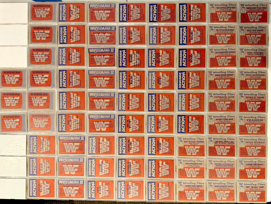 1987 WWF Pro Wrestling Wrestle Mania III Complete Trading Card Set 75/75 - TvMovieCards.com