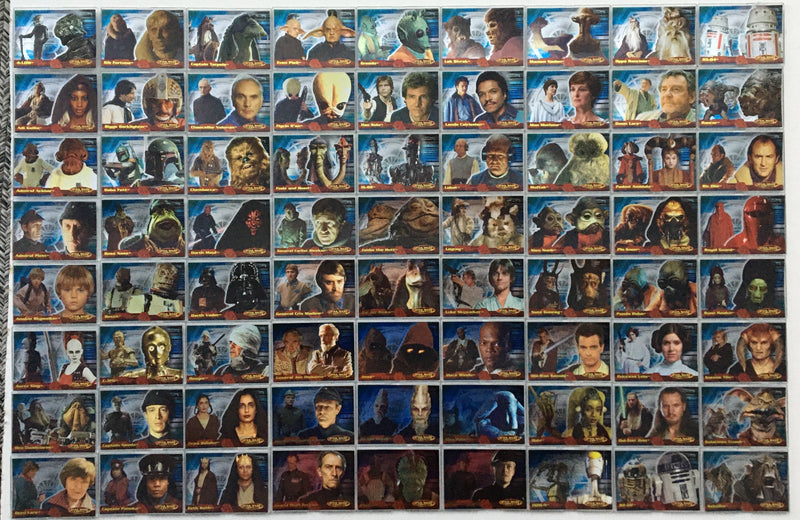 Star Wars Evolution Foil Base Trading Card Set 93 Cards Topps 2001   - TvMovieCards.com