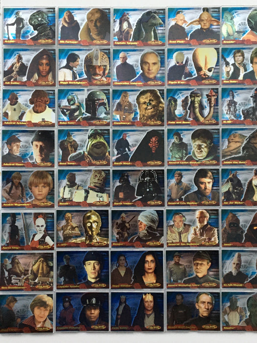 Star Wars Evolution Foil Base Trading Card Set 93 Cards Topps 2001   - TvMovieCards.com