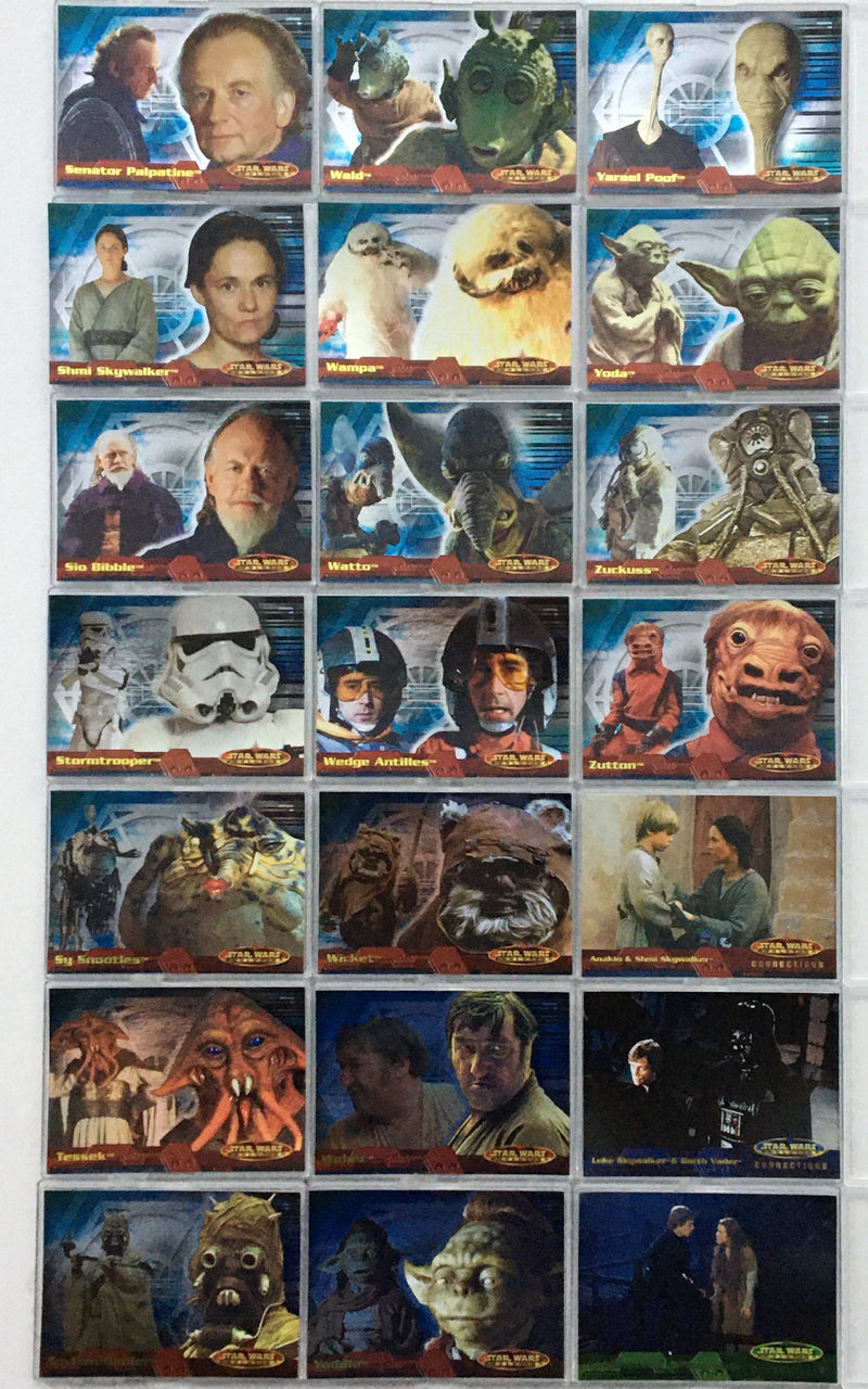 Star Wars Evolution Foil Base Trading Card Set 93 Cards Topps 2001   - TvMovieCards.com