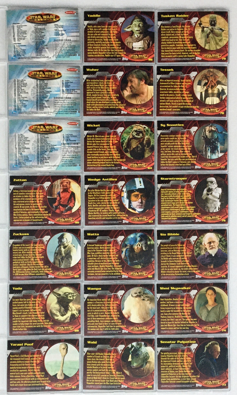 Star Wars Evolution Foil Base Trading Card Set 93 Cards Topps 2001   - TvMovieCards.com