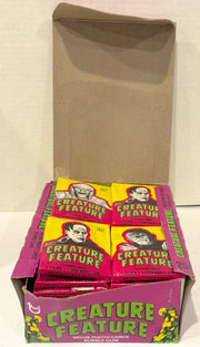 1980 Creature Feature Vintage FULL 36 Pack Trading Card Wax Box Topps Monsters - TvMovieCards.com