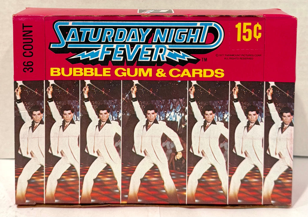 1977 Saturday Night Fever Movie Vintage Wax Trading Card Box Full 36 Packs - TvMovieCards.com