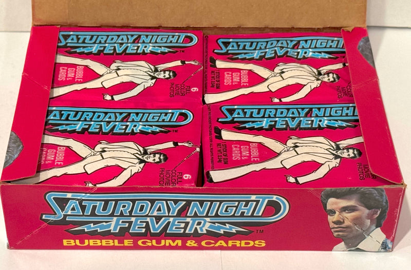 1977 Saturday Night Fever Movie Vintage Wax Trading Card Box Full 36 Packs - TvMovieCards.com