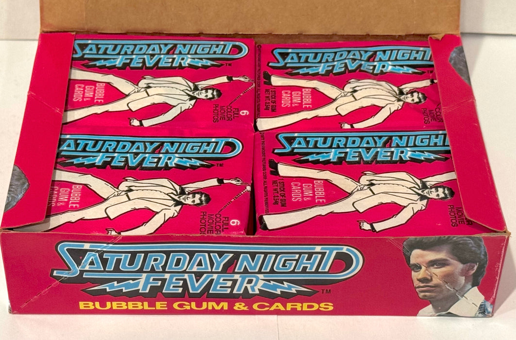 1977 Saturday Night Fever Movie Vintage Wax Trading Card Box Full 36 Packs - TvMovieCards.com