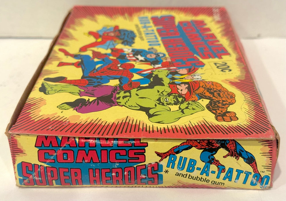1980 Donruss Marvel Comics Super Heroes Rub-A-Tattoo Box 36ct - TvMovieCards.com