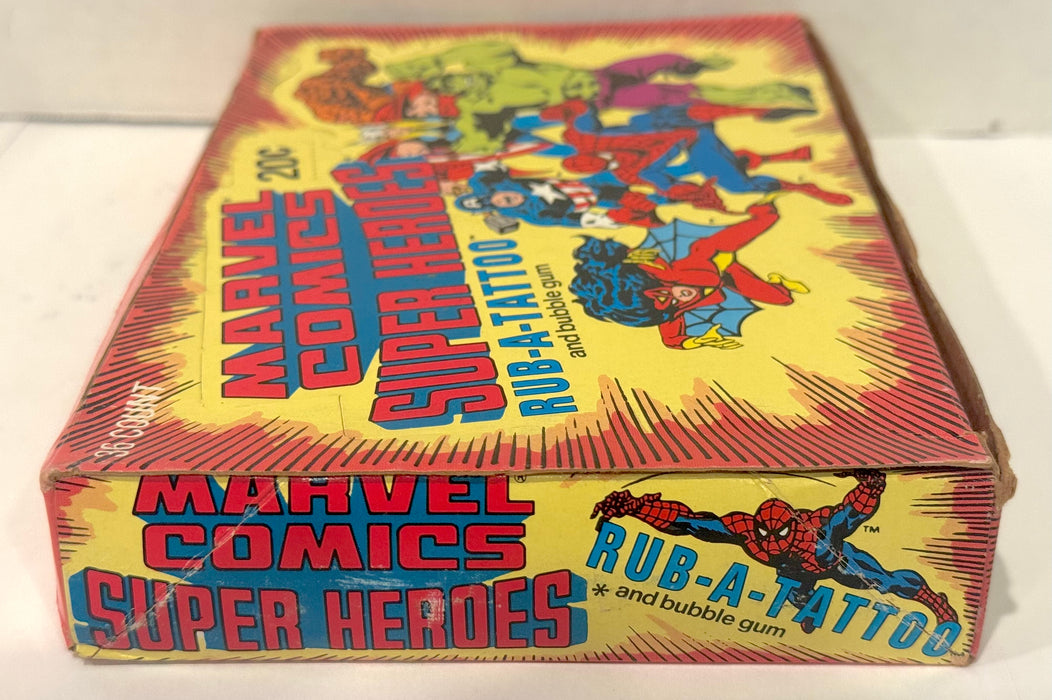 1980 Donruss Marvel Comics Super Heroes Rub-A-Tattoo Box 36ct - TvMovieCards.com