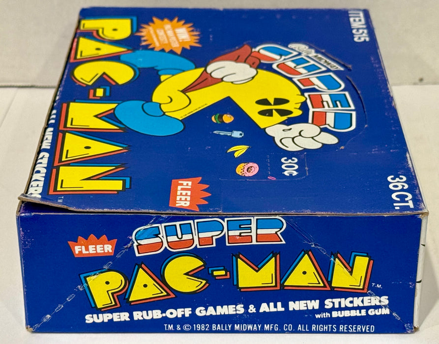 1982 Midway Super Pac-Man FULL 36 Wax Pack Sticker Trading Card Box Fleer - TvMovieCards.com