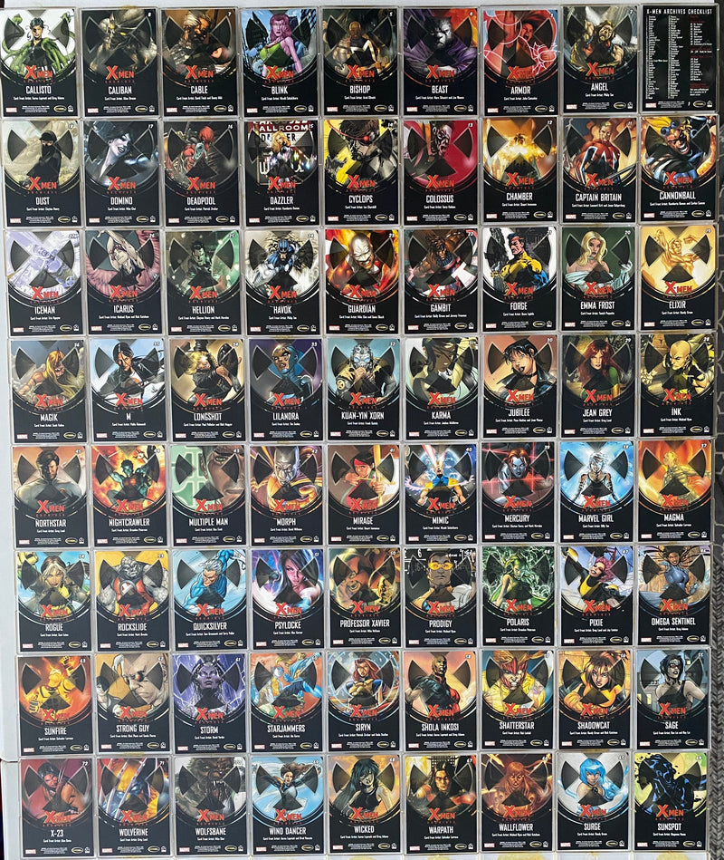 X-Men Archives Trading Base Card Set 72 Cards Marvel Rittenhouse 2009   - TvMovieCards.com