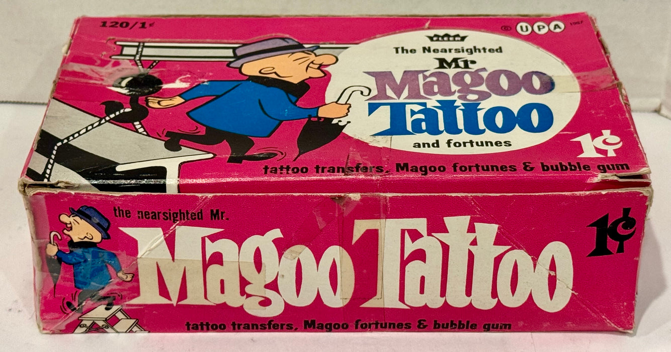 1967 Fleer Mr. Magoo Tattoo Wax Box Full 120ct Wax Packs - TvMovieCards.com