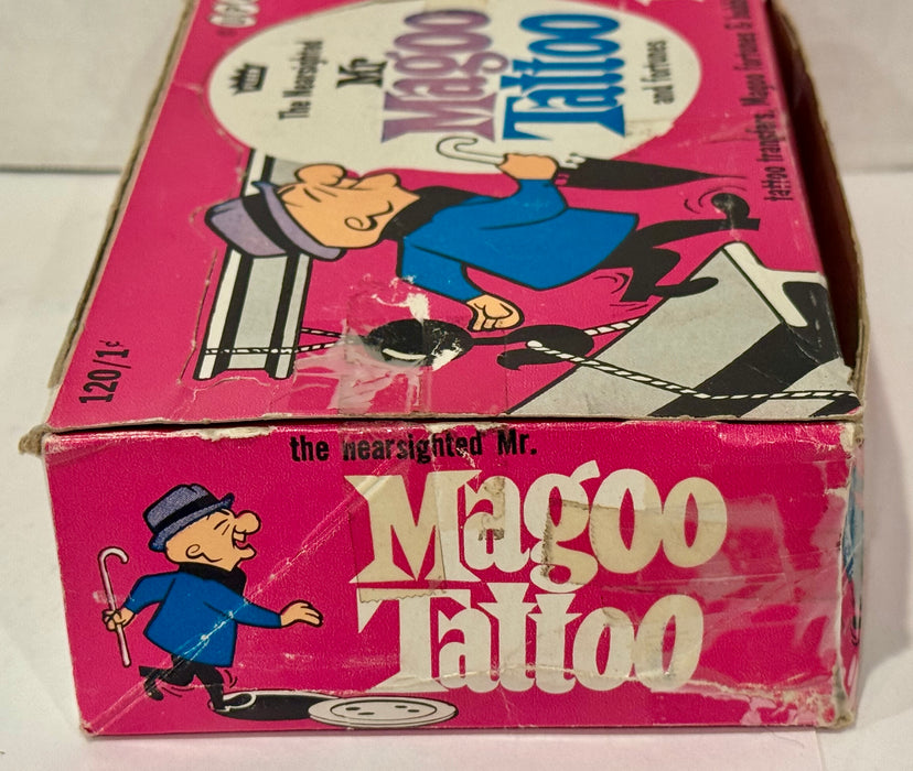 1967 Fleer Mr. Magoo Tattoo Wax Box Full 120ct Wax Packs - TvMovieCards.com