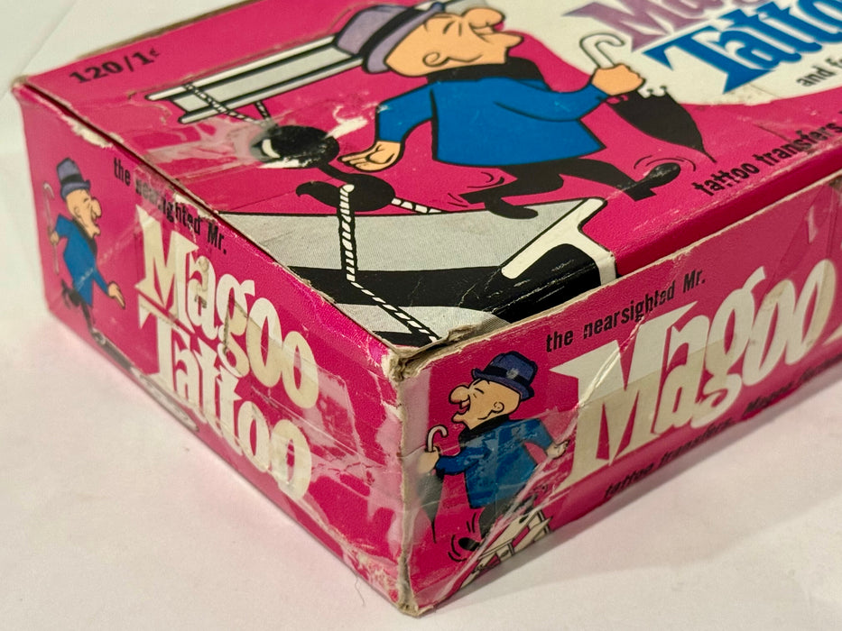 1967 Fleer Mr. Magoo Tattoo Wax Box Full 120ct Wax Packs - TvMovieCards.com