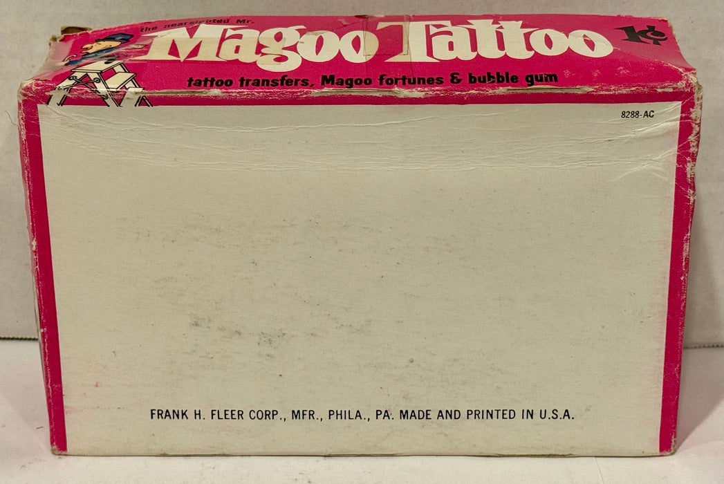 1967 Fleer Mr. Magoo Tattoo Wax Box Full 120ct Wax Packs - TvMovieCards.com