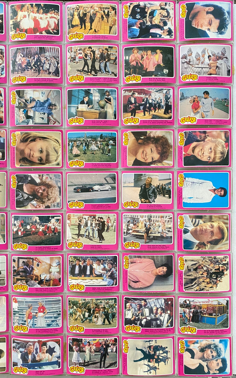 Grease Movie Series 1 Complete Vintage Trading Card Set 66 Cards Topps 1978   - TvMovieCards.com