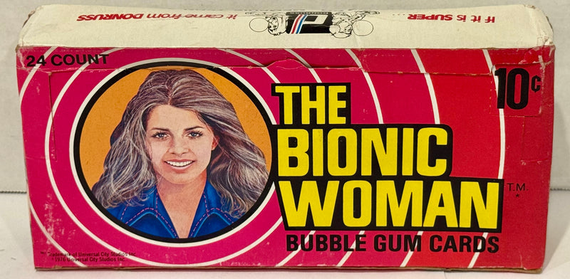 1976 Donruss The Bionic Woman Vintage Wax Trading Card Box Full 24 Packs - TvMovieCards.com