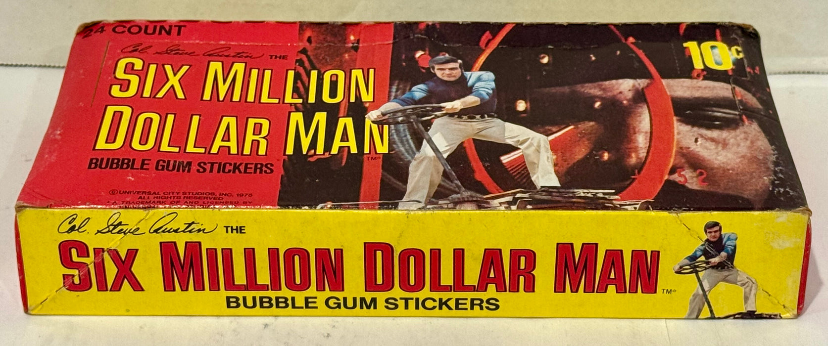 1975 Donruss Six Million Dollar Man Vintage Wax Trading Card Box Full 24 Packs - TvMovieCards.com