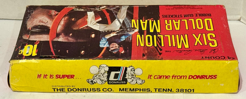 1975 Donruss Six Million Dollar Man Vintage Wax Trading Card Box Full 24 Packs - TvMovieCards.com