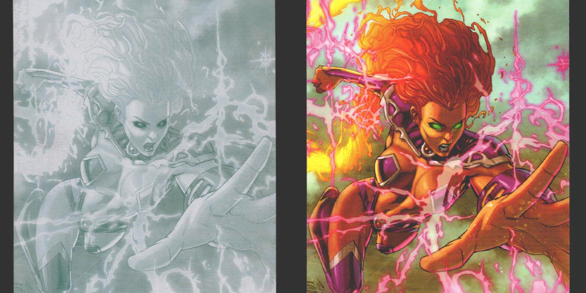 2012 DC Comics The New 52 Base Card Printing Plate #47 Starfire