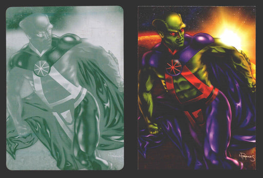 2012 DC Comics The New 52 Base Card Printing Plate 1/1 #34 Martian Manhunter Cyan   - TvMovieCards.com