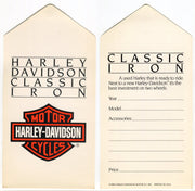 1984 Harley Davidson USED Motorcycles "Classic Iron" Dealer Hang Tag NOS   - TvMovieCards.com