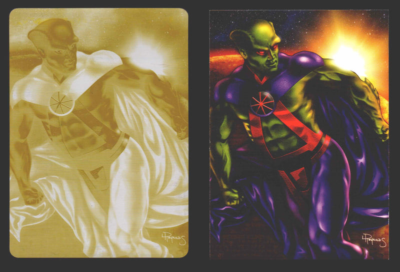 2012 DC Comics The New 52 Base Card Printing Plate 1/1 #34 Martian Manhunter Yel - TvMovieCards.com