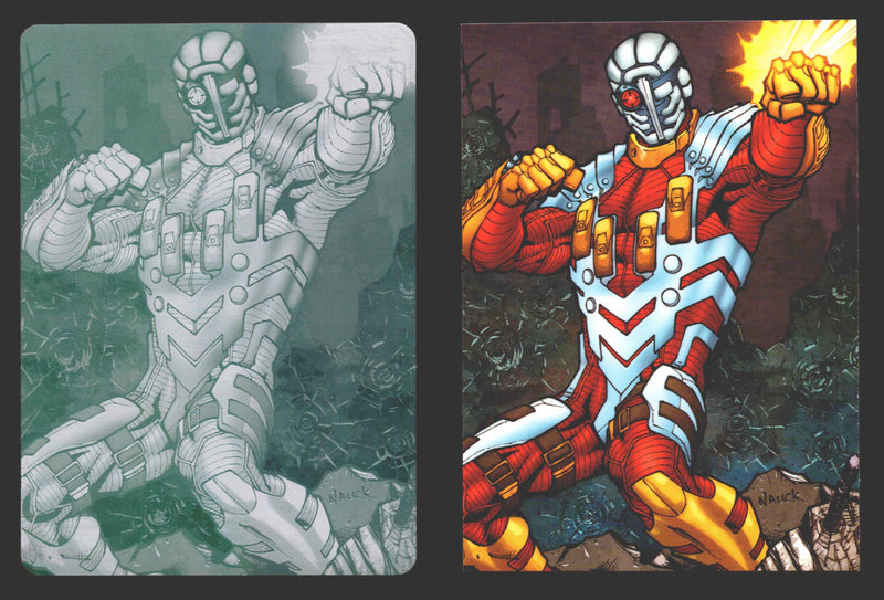2012 DC Comics The New 52 Base Card Printing Plate 1/1 #16 Deadshot Cyan   - TvMovieCards.com
