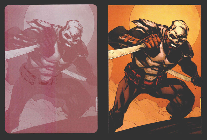 2012 DC Comics The New 52 Base Card Printing Plate 1/1 #35 Massacre Magenta   - TvMovieCards.com