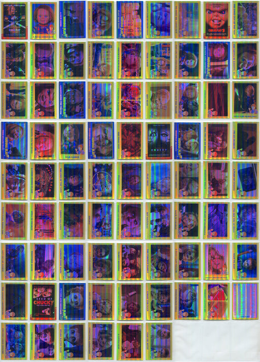 2018 Fright Rags Child's Play Chucky Complete Parallel Rainbow Foil Set 78/78 - TvMovieCards.com