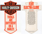 1987 Harley Davidson FLHT Electra Glide "Things Are Different Dealer Hang Tag   - TvMovieCards.com