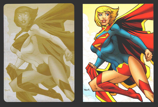 2012 DC Comics The New 52 Base Card Printing Plate 1/1 #52 Supergirl Yellow   - TvMovieCards.com