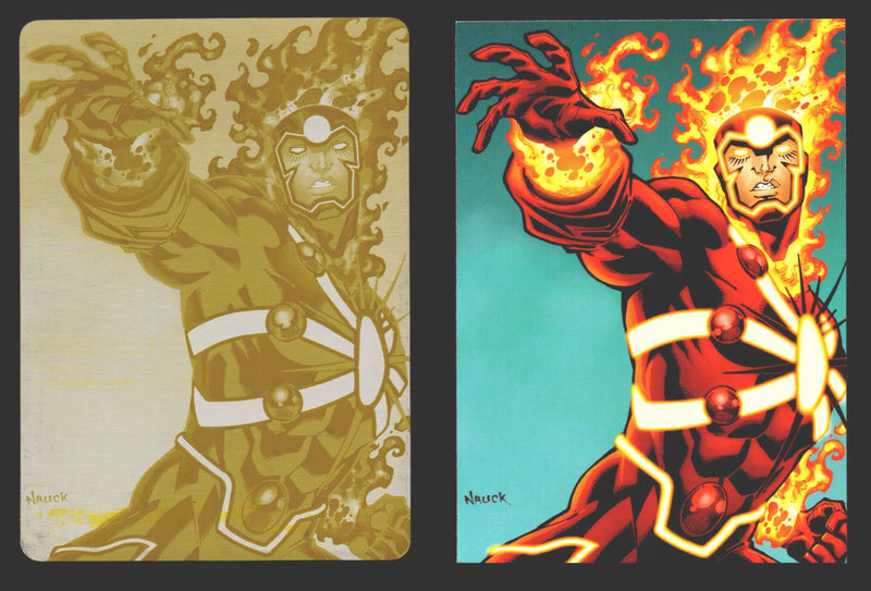 2012 DC Comics The New 52 Base Card Printing Plate 1/1 #20 Firestorm Yellow   - TvMovieCards.com
