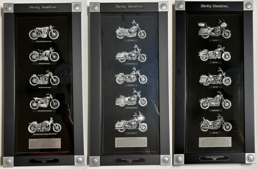 Harley Davidson Motorcycles of the 80, 90s & Racing Machines Pewter Display Set   - TvMovieCards.com