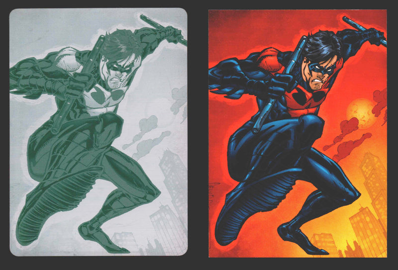2012 DC Comics The New 52 Base Card Printing Plate 1/1 #39 Nightwing Black   - TvMovieCards.com