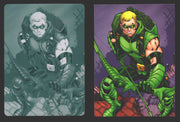 2012 DC Comics The New 52 Base Card Printing Plate 1/1 #23 Green Arrow Cyan   - TvMovieCards.com