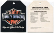 1989 Harley Davidson FLHTC Electra Glide Classic Dealer Hang Tag   - TvMovieCards.com