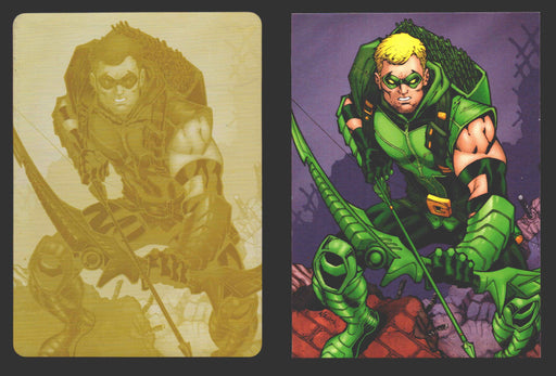 2012 DC Comics The New 52 Base Card Printing Plate 1/1 #23 Green Arrow Yellow   - TvMovieCards.com