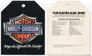 1989 Harley Davidson FLHS Electra Glide Sport Dealer Hang Tag   - TvMovieCards.com