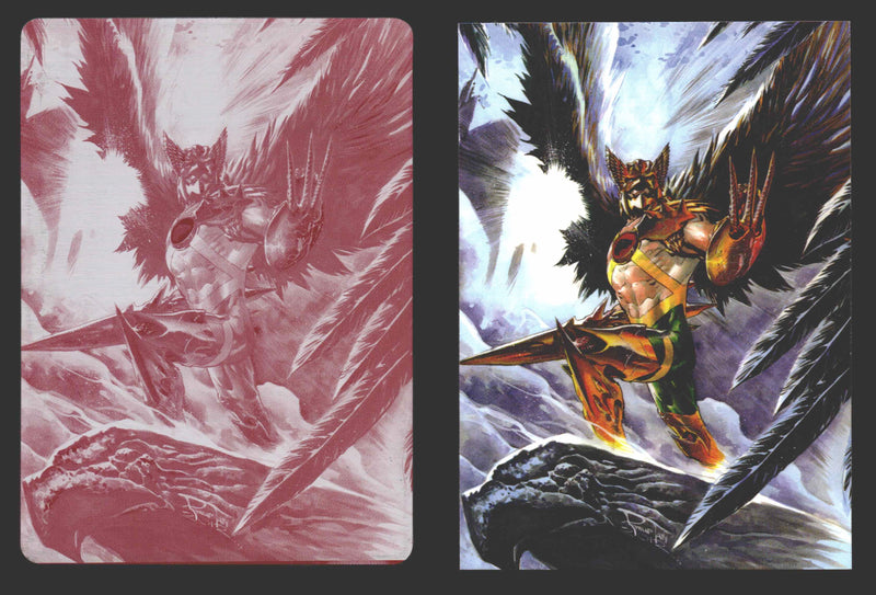 2012 DC Comics The New 52 Base Card Printing Plate 1/1 #27 Hawkman Magenta   - TvMovieCards.com