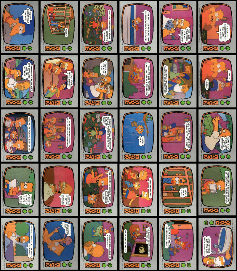 The Simpsons Vintage Trading Card Set 88 Cards Topps 1990 TV Show - TvMovieCards.com