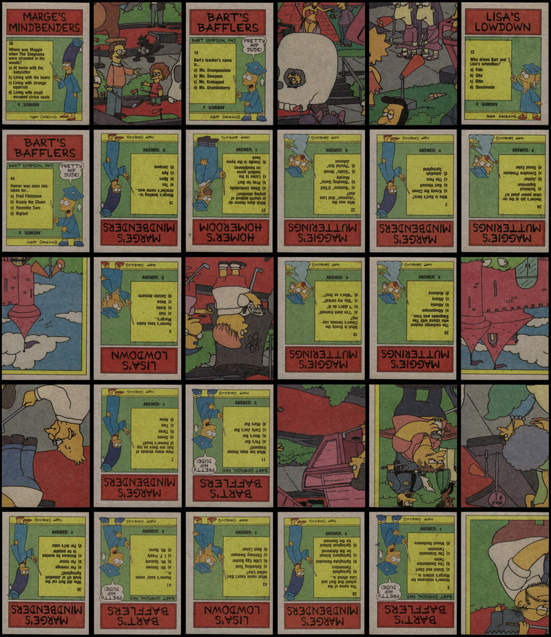 The Simpsons Vintage Trading Card Set 88 Cards Topps 1990 TV Show - TvMovieCards.com