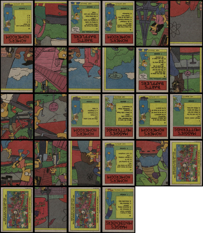 The Simpsons Vintage Trading Card Set 88 Cards Topps 1990 TV Show - TvMovieCards.com
