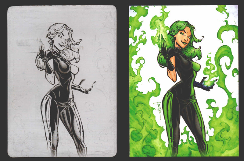 2012 DC Comics The New 52 Base Card Printing Plate #19 Fire 1/1 Black - TvMovieCards.com