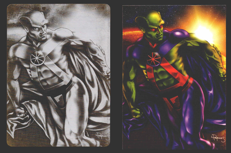 2012 DC Comics The New 52 Base Card Printing Plate 1/1 #34 Martian Manhunter Bla - TvMovieCards.com