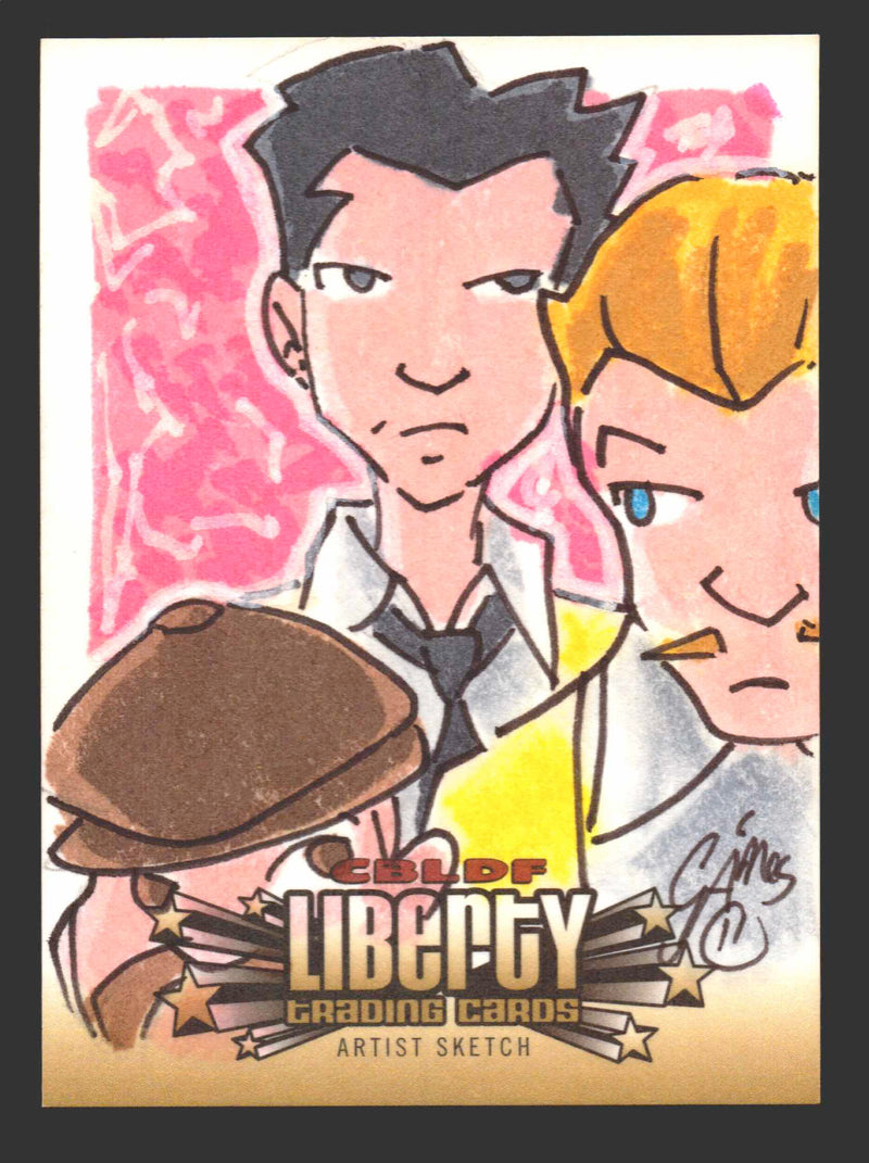2011 Cryptozoic CBLDF Liberty Artist Sketch Card by Christian James Thomas - TvMovieCards.com