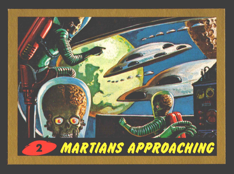 2012 Mars Attacks Heritage Gold Parallel Base Trading Card #2 Martians Approaching - TvMovieCards.com