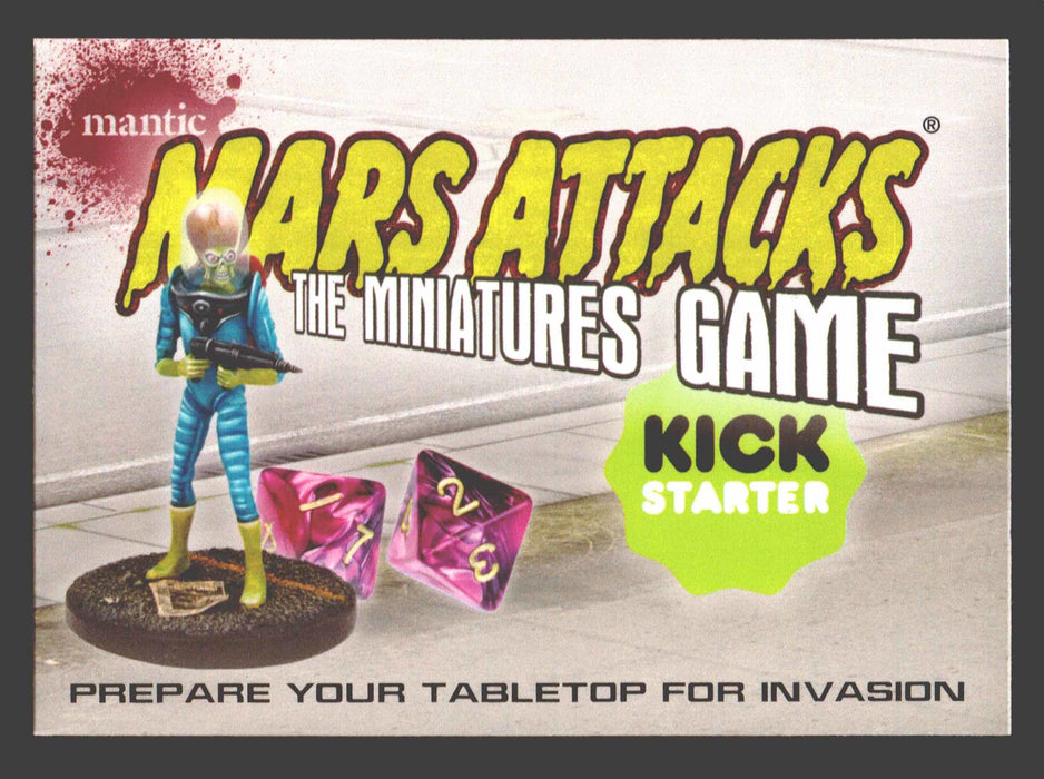 2013 Mars Attacks Invasion Kickstarter Miniatures Game Promo Card