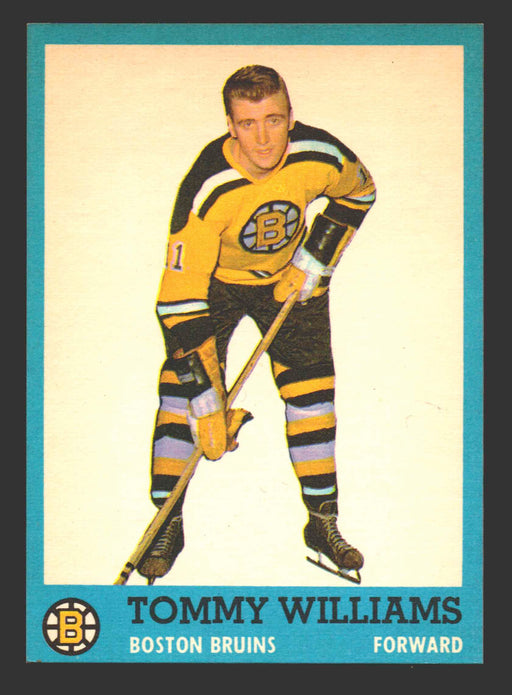 1962-63 Topps NHL Hockey #21 Tommy Williams Bruins Trading Card VG/EX   - TvMovieCards.com