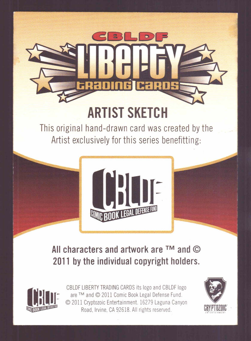 2011 Cryptozoic CBLDF Liberty Artist Sketch Card by Dan Gorman after Erik Larsen   - TvMovieCards.com